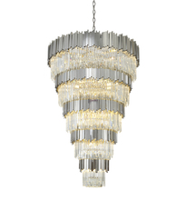 Bethel International MU66C43SHN - 60-Light Chrome Chandelier With Clear Crystals